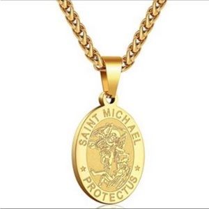 Oval Stainless Steel Saint Christopher * NEW*